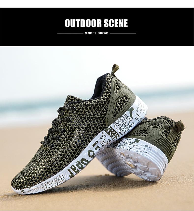 Mens Aqua Breathable Beach Quick Drying Water Shoes Outdoor Fishing Wading Shoes Water Sneakers Ultra Lightweight Breathable Walking Shoes Non Slip Athletic Fashion Sneakers Stevvex