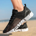 Mens Aqua Breathable Beach Quick Drying Water Shoes Outdoor Fishing Wading Shoes Water Sneakers Ultra Lightweight Breathable Walking Shoes Non Slip Athletic Fashion Sneakers Stevvex