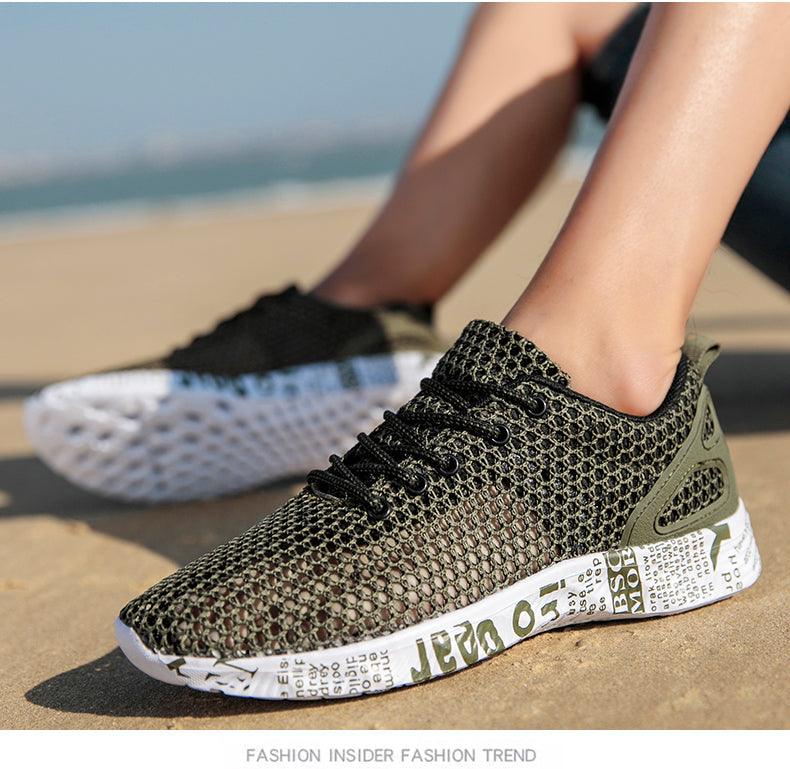 Mens Aqua Breathable Beach Quick Drying Water Shoes Outdoor Fishing Wading Shoes Water Sneakers Ultra Lightweight Breathable Walking Shoes Non Slip Athletic Fashion Sneakers Stevvex