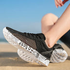 Mens Aqua Breathable Beach Quick Drying Water Shoes Outdoor Fishing Wading Shoes Water Sneakers Ultra Lightweight Breathable Walking Shoes Non Slip Athletic Fashion Sneakers Stevvex