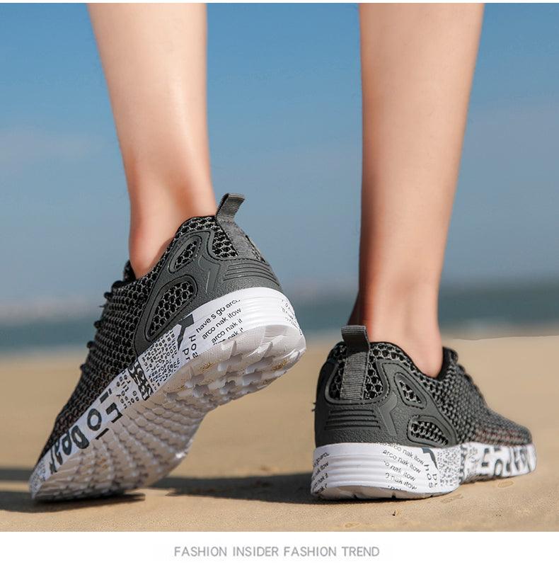 Mens Aqua Breathable Beach Quick Drying Water Shoes Outdoor Fishing Wading Shoes Water Sneakers Ultra Lightweight Breathable Walking Shoes Non Slip Athletic Fashion Sneakers Stevvex