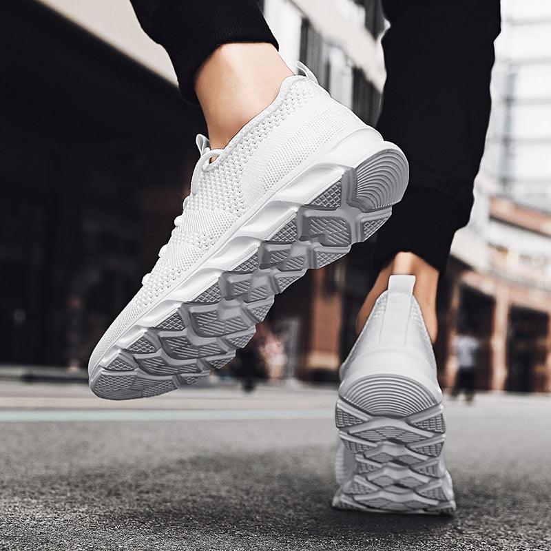 Mens Black Sneakers Casual Summer High Quality Mesh Sneakers Lightweight Breathable Mesh Sneakers Fashion Tennis Breathable Walking Gym Work Sneakers Stevvex