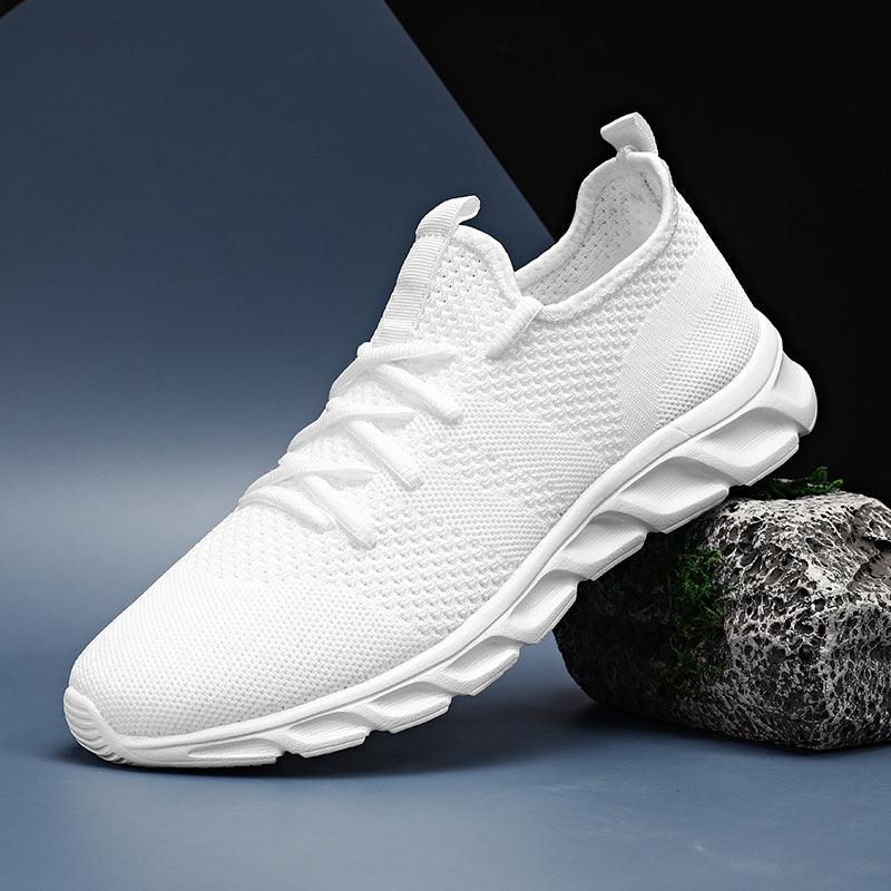 Mens Black Sneakers Casual Summer High Quality Mesh Sneakers Lightweight Breathable Mesh Sneakers Fashion Tennis Breathable Walking Gym Work Sneakers Stevvex