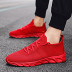 Mens Black Sneakers Casual Summer High Quality Mesh Sneakers Lightweight Breathable Mesh Sneakers Fashion Tennis Breathable Walking Gym Work Sneakers Stevvex