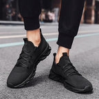 Mens Black Sneakers Casual Summer High Quality Mesh Sneakers Lightweight Breathable Mesh Sneakers Fashion Tennis Breathable Walking Gym Work Sneakers Stevvex
