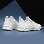 Mens Black Sneakers Casual Summer High Quality Mesh Sneakers Lightweight Breathable Mesh Sneakers Fashion Tennis Breathable Walking Gym Work Sneakers Stevvex