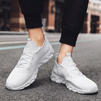 Mens Black Sneakers Casual Summer High Quality Mesh Sneakers Lightweight Breathable Mesh Sneakers Fashion Tennis Breathable Walking Gym Work Sneakers Stevvex