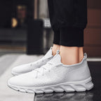 Mens Black Sneakers Casual Summer High Quality Mesh Sneakers Lightweight Breathable Mesh Sneakers Fashion Tennis Breathable Walking Gym Work Sneakers Stevvex