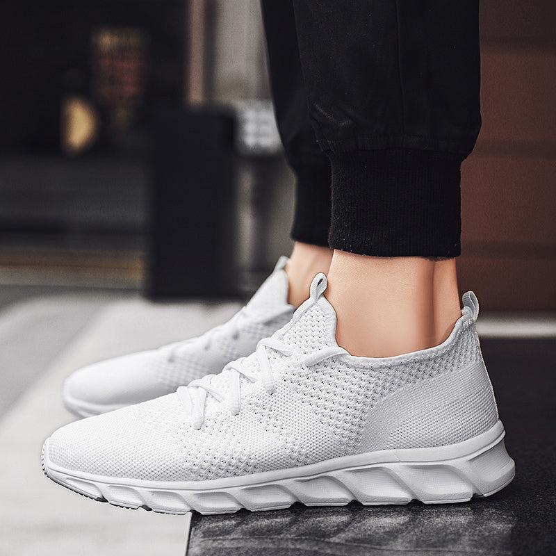 Mens Black Sneakers Casual Summer High Quality Mesh Sneakers Lightweight Breathable Mesh Sneakers Fashion Tennis Breathable Walking Gym Work Sneakers Stevvex