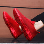 Mens Black Sneakers Casual Summer High Quality Mesh Sneakers Lightweight Breathable Mesh Sneakers Fashion Tennis Breathable Walking Gym Work Sneakers Stevvex