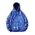 Mens Casual Hoodie Sweatshirt Vintage Yellow Painted Style Hip Hop Creativity Streetwear Men Hooded Sweatshirt Streetwear Loose Hoodies Letter Printing Hoody Stevvex