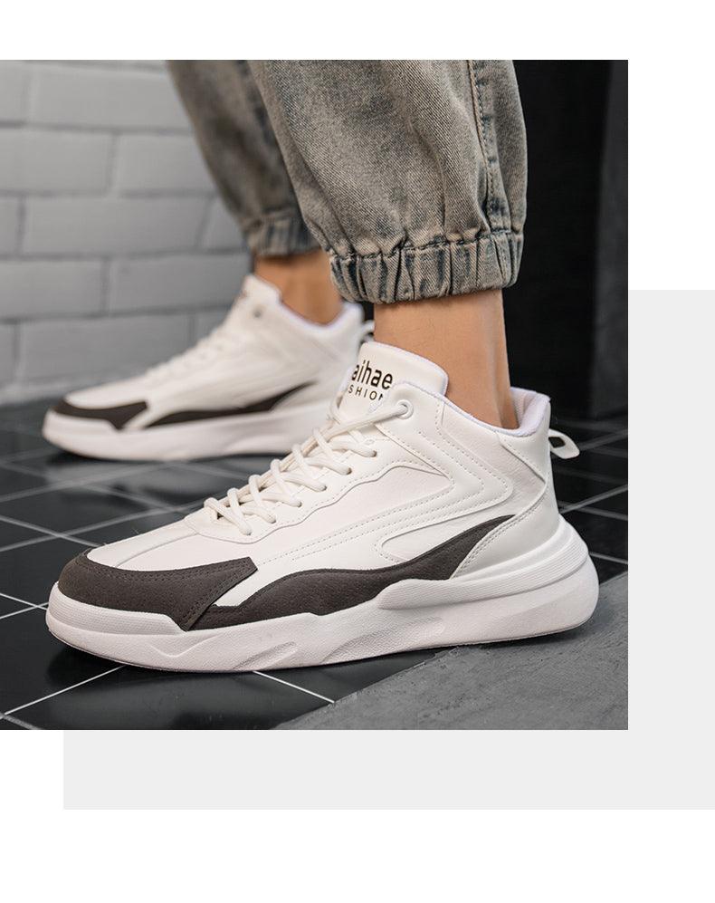 Mens Casual Shoes Leather Sneakers High Quality Comfortable Boots Outdoor Light Walking Footwear Mens Fashion Sneakers Breathable Comfort Walking Sport Mens Sneakers Stevvex