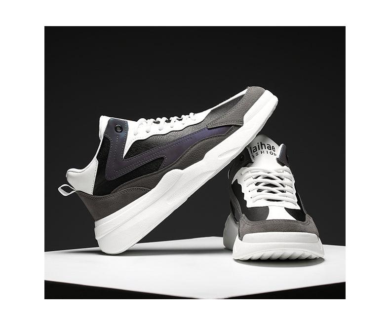 Mens Casual Shoes Leather Sneakers High Quality Comfortable Boots Outdoor Light Walking Footwear Mens Fashion Sneakers Breathable Comfort Walking Sport Mens Sneakers Stevvex