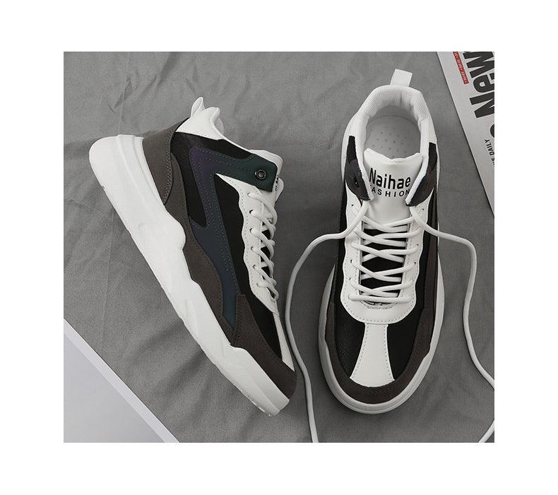Mens Casual Shoes Leather Sneakers High Quality Comfortable Boots Outdoor Light Walking Footwear Mens Fashion Sneakers Breathable Comfort Walking Sport Mens Sneakers Stevvex