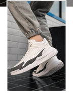 Mens Casual Shoes Leather Sneakers High Quality Comfortable Boots Outdoor Light Walking Footwear Mens Fashion Sneakers Breathable Comfort Walking Sport Mens Sneakers Stevvex