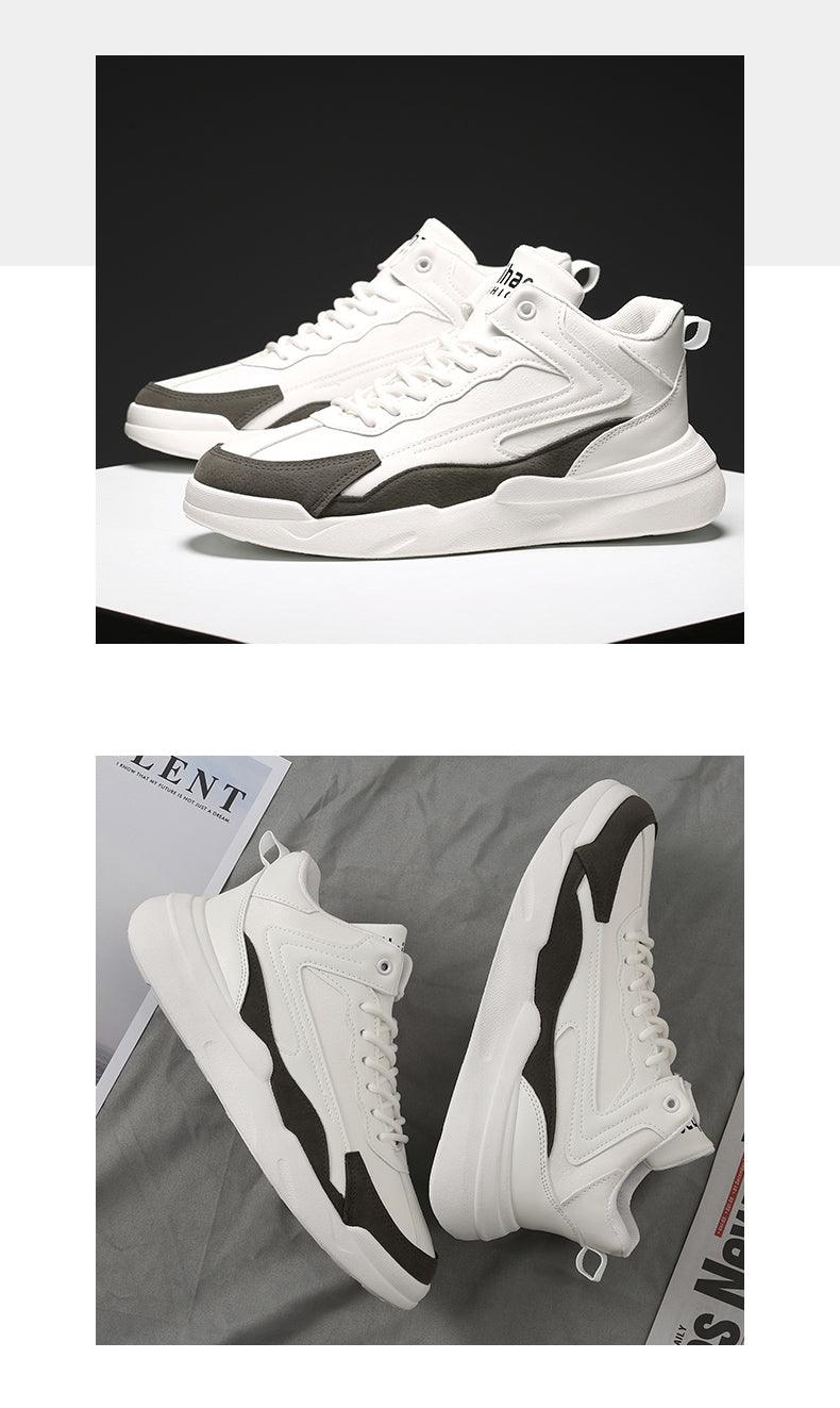 Mens Casual Shoes Leather Sneakers High Quality Comfortable Boots Outdoor Light Walking Footwear Mens Fashion Sneakers Breathable Comfort Walking Sport Mens Sneakers Stevvex