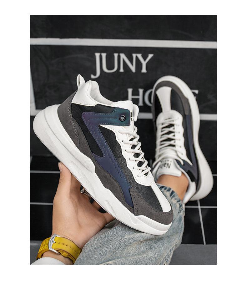 Mens Casual Shoes Leather Sneakers High Quality Comfortable Boots Outdoor Light Walking Footwear Mens Fashion Sneakers Breathable Comfort Walking Sport Mens Sneakers Stevvex
