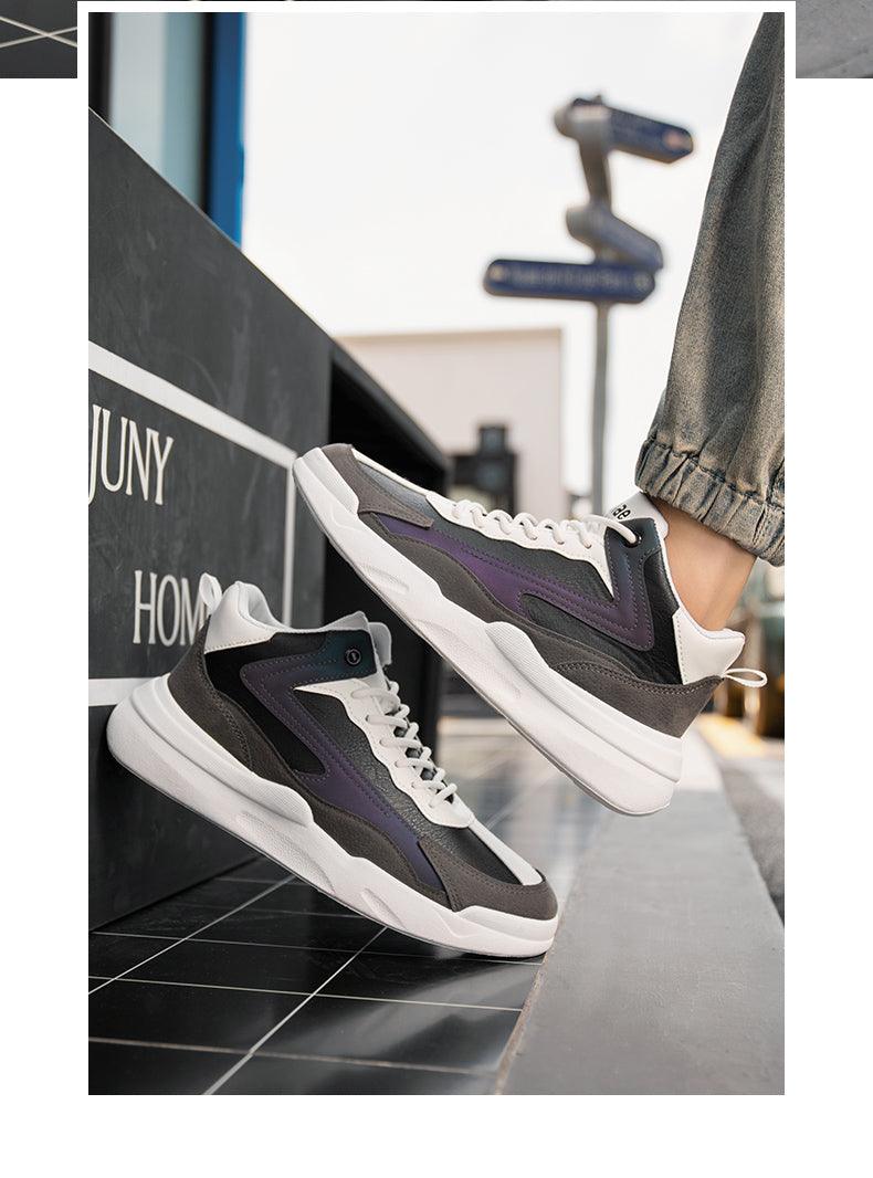 Mens Casual Shoes Leather Sneakers High Quality Comfortable Boots Outdoor Light Walking Footwear Mens Fashion Sneakers Breathable Comfort Walking Sport Mens Sneakers Stevvex