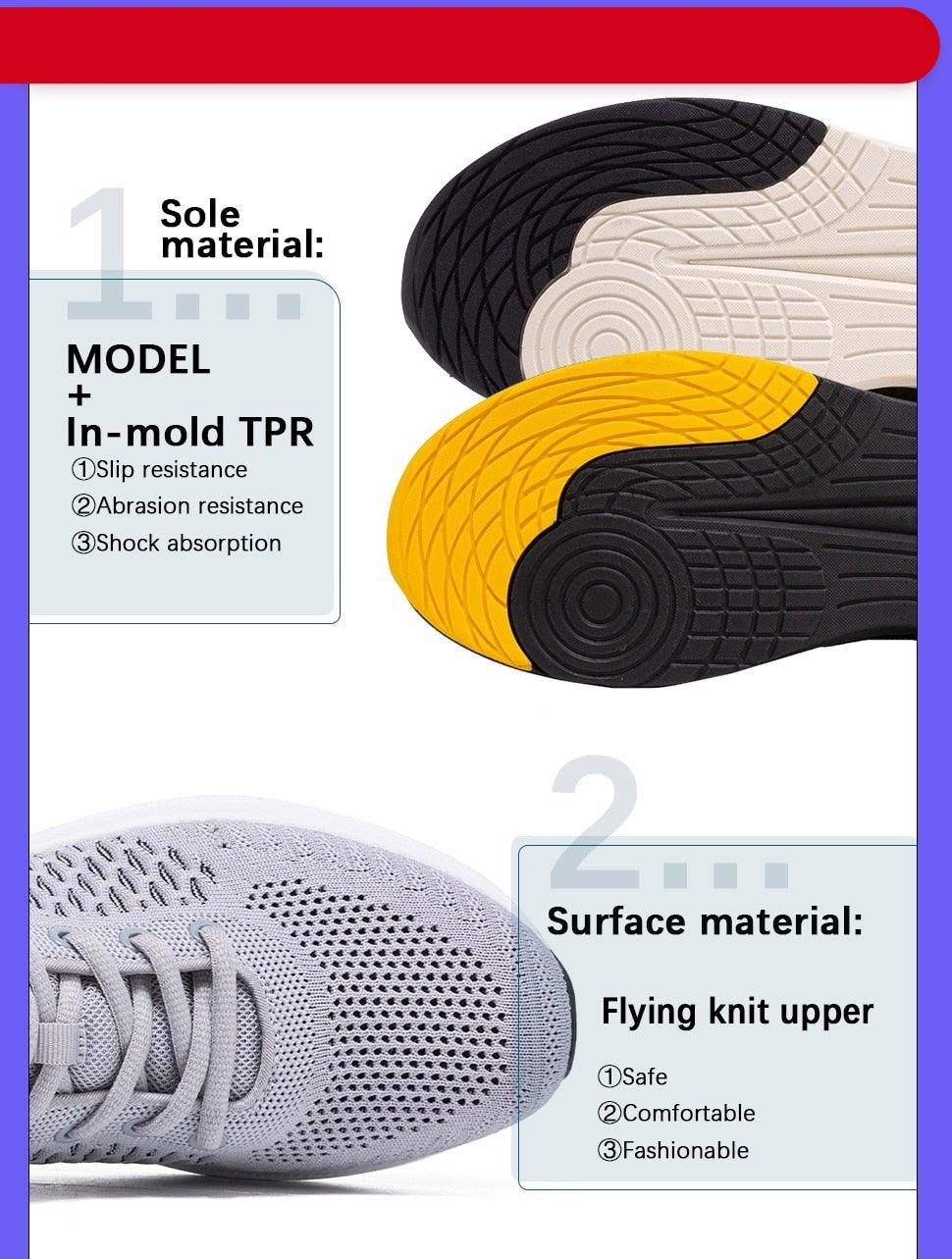 Mens Casual Walking Breathable Trendy Sneakers Light Shock Absorption Lightweight Walking Shoes Breathable Non Slip Cross Trainers Sneakers For Gym Workout Jogging Stevvex