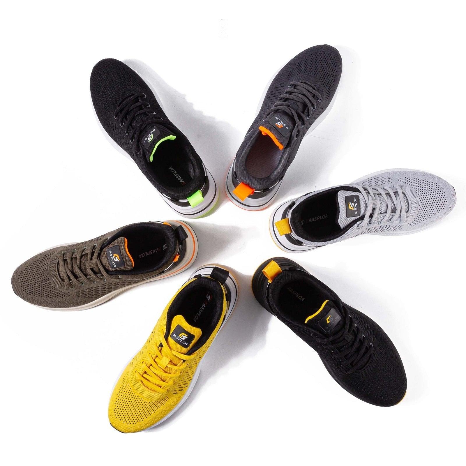 Mens Casual Walking Breathable Trendy Sneakers Light Shock Absorption Lightweight Walking Shoes Breathable Non Slip Cross Trainers Sneakers For Gym Workout Jogging Stevvex