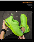 Mens Comfortables Breathable Fashion Casual Lightweight Running Air Cushion Wear-Resistant Gym Sneakers Jogging Walking Running Tennis Wokrout Sneakers