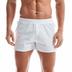 Mens Cotton Sleep Bottoms Lounge Home Pajama Shorts Elastic Waist Breathable Solid Underwear Boxers Man Jogger Yoga Sport Shorts Bodybuilding Workout Shorts Lightweight Running Lounge Cotton Sleep Bottoms Stevvex