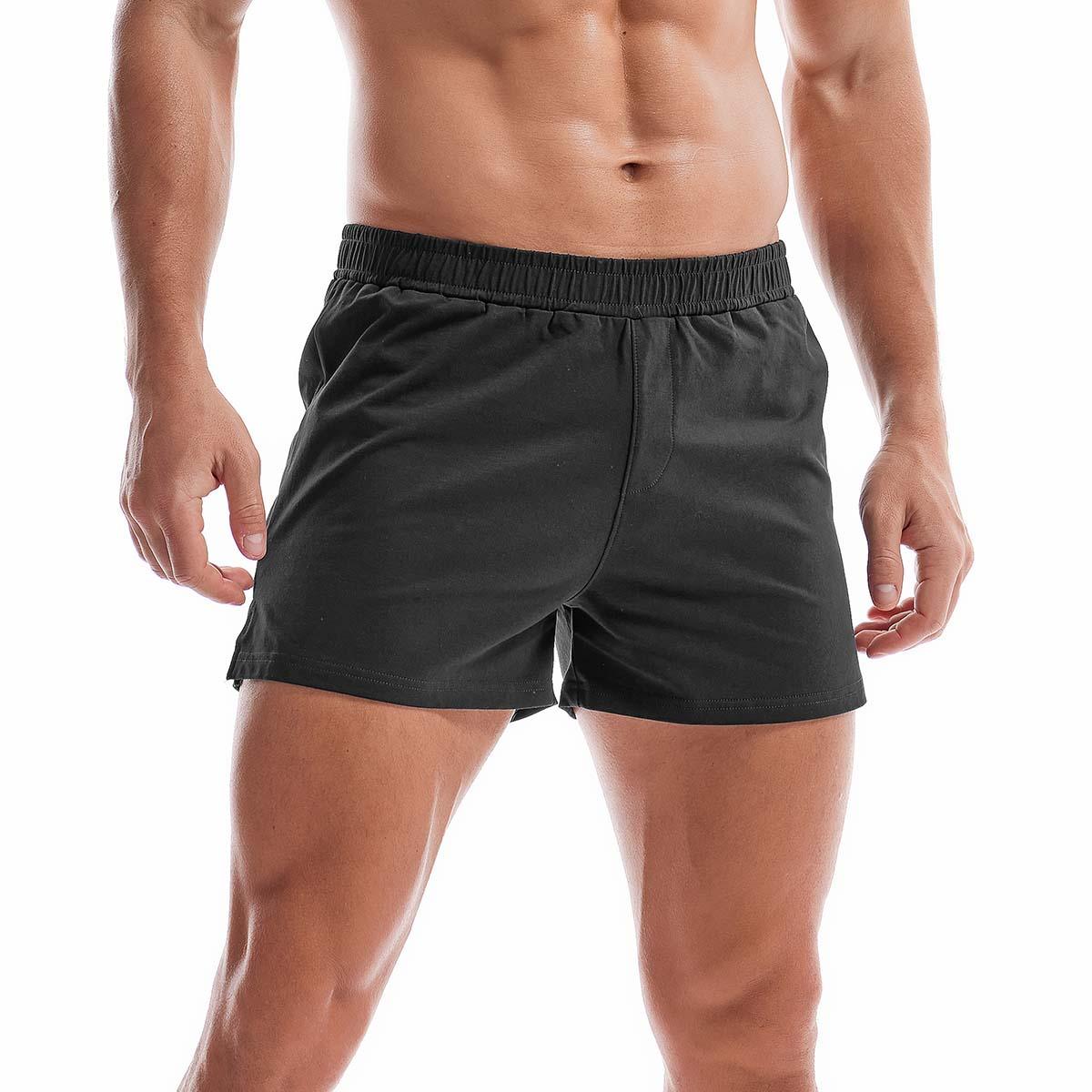 Mens Cotton Sleep Bottoms Lounge Home Pajama Shorts Elastic Waist Breathable Solid Underwear Boxers Man Jogger Yoga Sport Shorts Bodybuilding Workout Shorts Lightweight Running Lounge Cotton Sleep Bottoms Stevvex