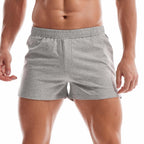 Mens Cotton Sleep Bottoms Lounge Home Pajama Shorts Elastic Waist Breathable Solid Underwear Boxers Man Jogger Yoga Sport Shorts Bodybuilding Workout Shorts Lightweight Running Lounge Cotton Sleep Bottoms Stevvex