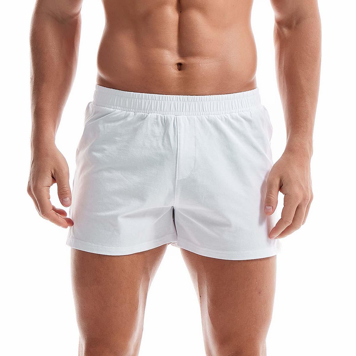 Mens Cotton Sleep Bottoms Lounge Home Pajama Shorts Elastic Waist Breathable Solid Underwear Boxers Man Jogger Yoga Sport Shorts Bodybuilding Workout Shorts Lightweight Running Lounge Cotton Sleep Bottoms Stevvex