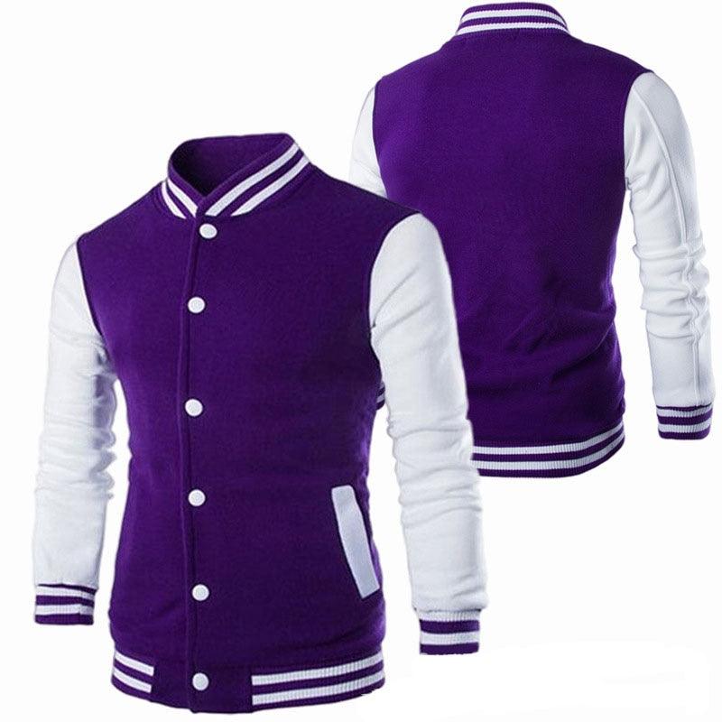 Mens Fashion Casual Slim Fit Jacket Men/Boy Baseball Jacket Men Fashion Design Classic Elegant Clothing Men's College Comfortable Jacket High School Long Sleeves Jackets Stevvex