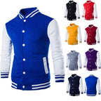 Mens Fashion Casual Slim Fit Jacket Men/Boy Baseball Jacket Men Fashion Design Classic Elegant Clothing Men's College Comfortable Jacket High School Long Sleeves Jackets Stevvex