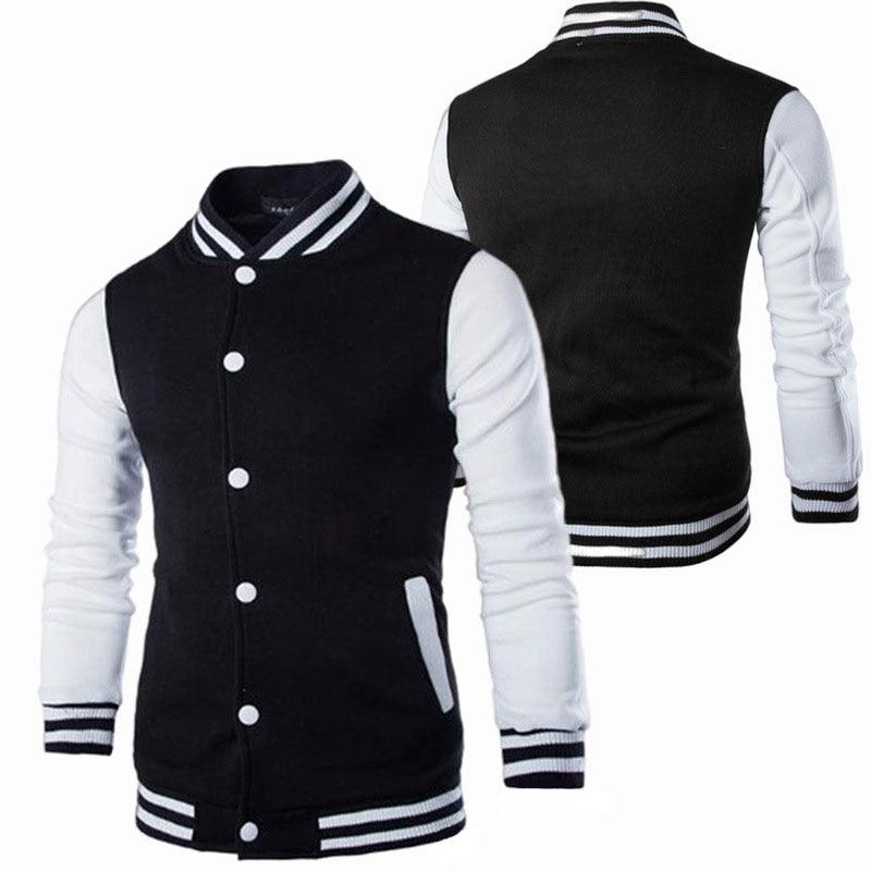 Mens Fashion Casual Slim Fit Jacket Men/Boy Baseball Jacket Men Fashion Design Classic Elegant Clothing Men's College Comfortable Jacket High School Long Sleeves Jackets Stevvex