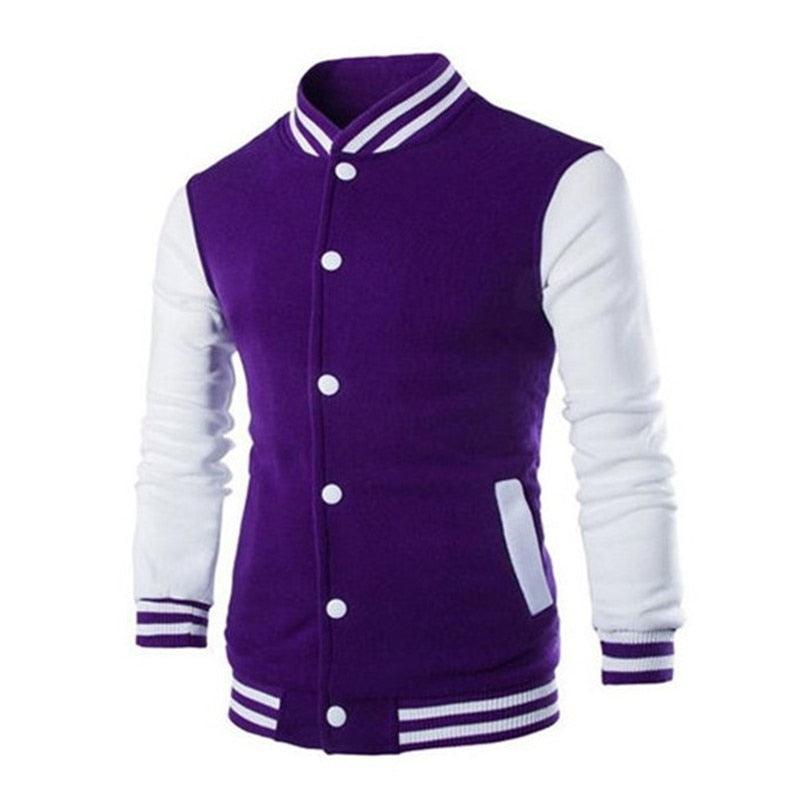Mens Fashion Casual Slim Fit Jacket Men/Boy Baseball Jacket Men Fashion Design Classic Elegant Clothing Men's College Comfortable Jacket High School Long Sleeves Jackets Stevvex