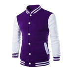 Mens Fashion Casual Slim Fit Jacket Men/Boy Baseball Jacket Men Fashion Design Classic Elegant Clothing Men's College Comfortable Jacket High School Long Sleeves Jackets Stevvex