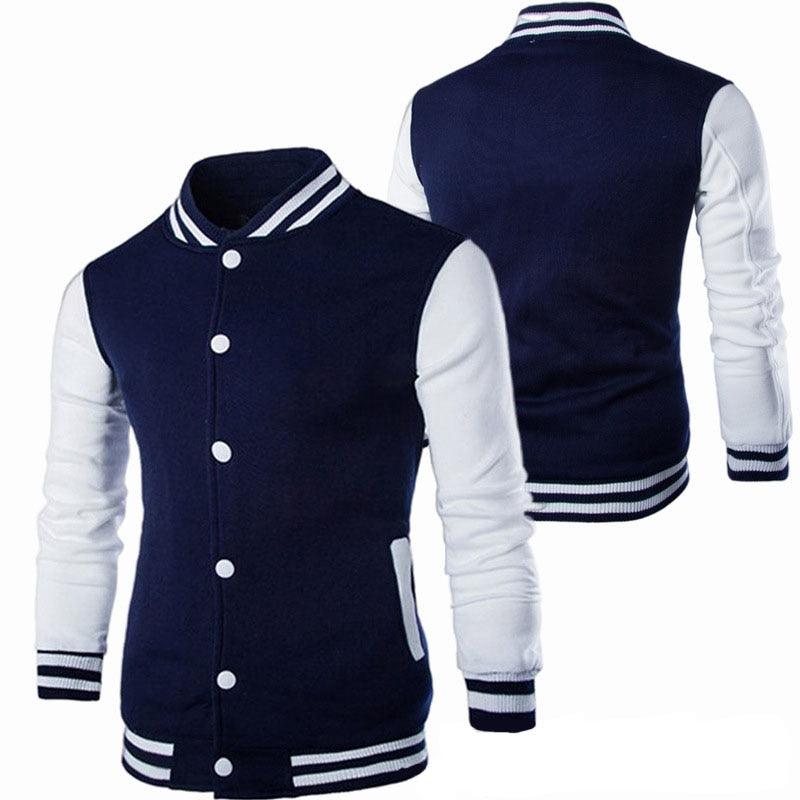 Mens Fashion Casual Slim Fit Jacket Men/Boy Baseball Jacket Men Fashion Design Classic Elegant Clothing Men's College Comfortable Jacket High School Long Sleeves Jackets Stevvex