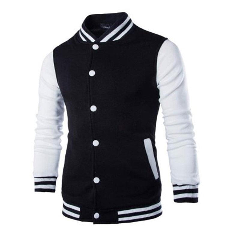 Mens Fashion Casual Slim Fit Jacket Men/Boy Baseball Jacket Men Fashion Design Classic Elegant Clothing Men's College Comfortable Jacket High School Long Sleeves Jackets Stevvex