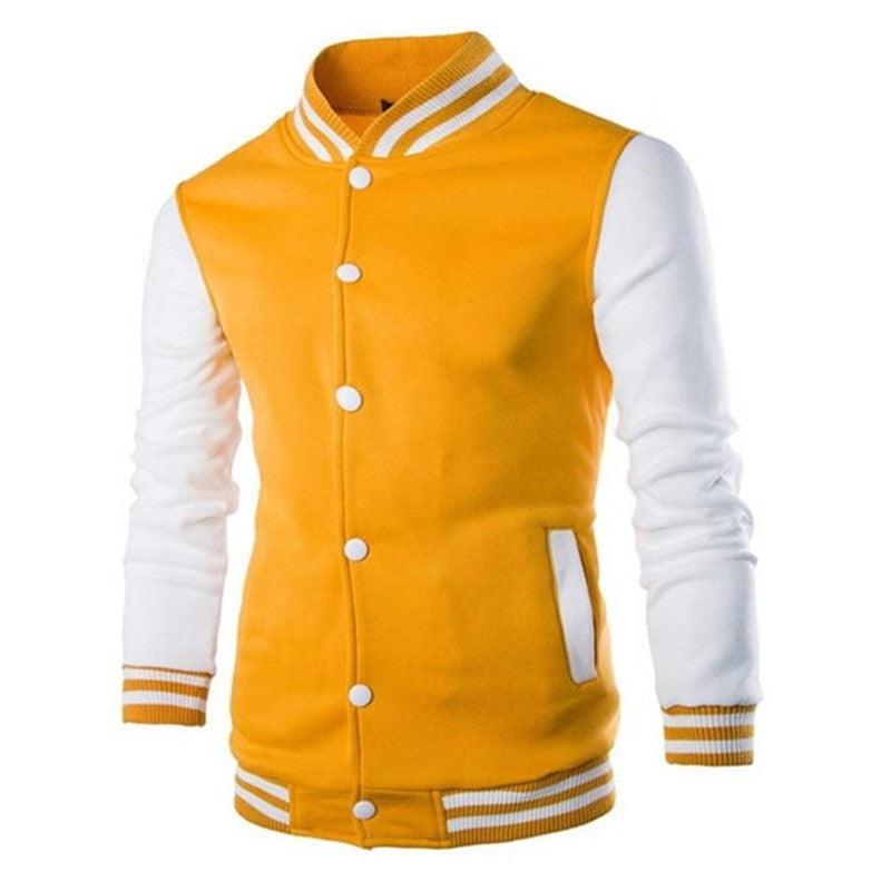 Mens Fashion Casual Slim Fit Jacket Men/Boy Baseball Jacket Men Fashion Design Classic Elegant Clothing Men's College Comfortable Jacket High School Long Sleeves Jackets Stevvex
