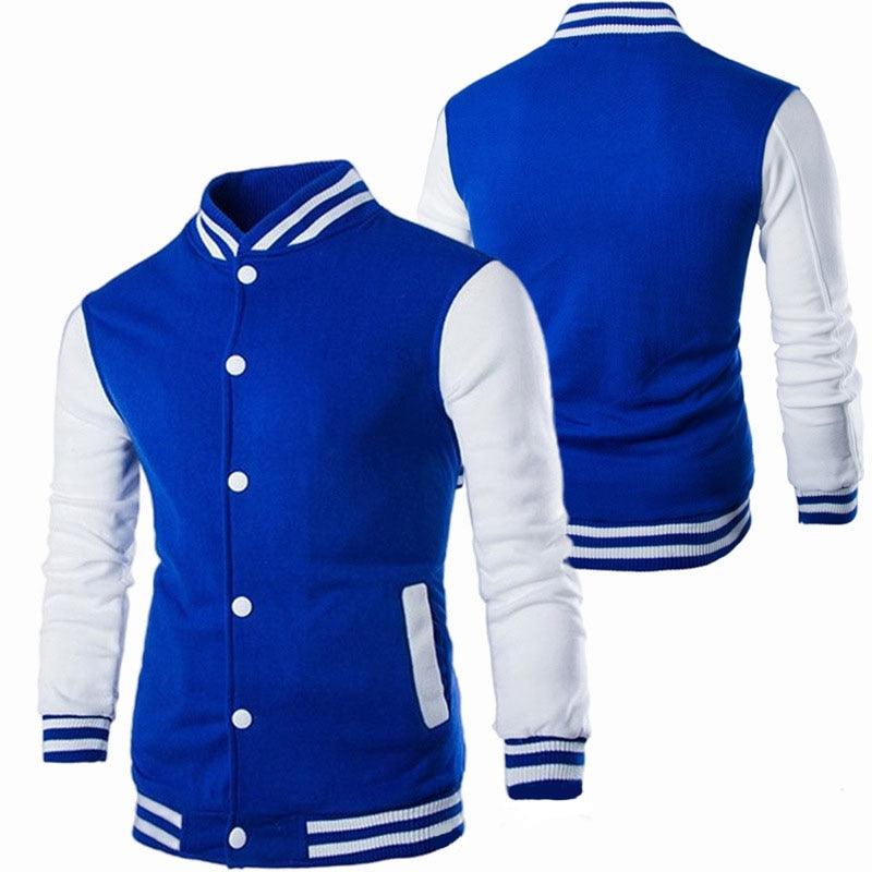 Mens Fashion Casual Slim Fit Jacket Men/Boy Baseball Jacket Men Fashion Design Classic Elegant Clothing Men's College Comfortable Jacket High School Long Sleeves Jackets Stevvex