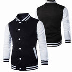 Mens Fashion Casual Slim Fit Jacket Men/Boy Baseball Jacket Men Fashion Design Classic Elegant Clothing Men's College Comfortable Jacket High School Long Sleeves Jackets Stevvex