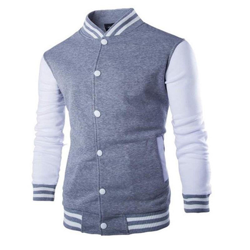 Mens Fashion Casual Slim Fit Jacket Men/Boy Baseball Jacket Men Fashion Design Classic Elegant Clothing Men's College Comfortable Jacket High School Long Sleeves Jackets Stevvex