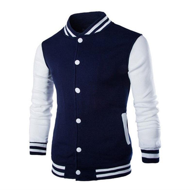 Mens Fashion Casual Slim Fit Jacket Men/Boy Baseball Jacket Men Fashion Design Classic Elegant Clothing Men's College Comfortable Jacket High School Long Sleeves Jackets Stevvex