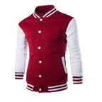 Mens Fashion Casual Slim Fit Jacket Men/Boy Baseball Jacket Men Fashion Design Classic Elegant Clothing Men's College Comfortable Jacket High School Long Sleeves Jackets Stevvex