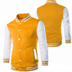 Mens Fashion Casual Slim Fit Jacket Men/Boy Baseball Jacket Men Fashion Design Classic Elegant Clothing Men's College Comfortable Jacket High School Long Sleeves Jackets Stevvex