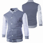 Mens Fashion Casual Slim Fit Jacket Men/Boy Baseball Jacket Men Fashion Design Classic Elegant Clothing Men's College Comfortable Jacket High School Long Sleeves Jackets Stevvex