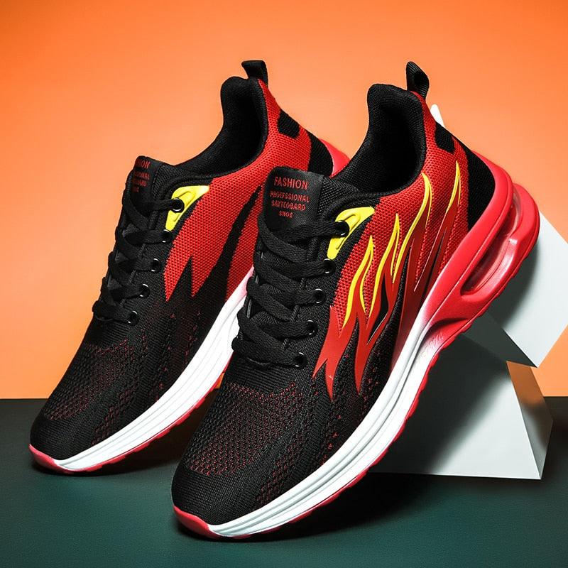 Mens Fashion Sneakers Air Cushion Mesh Running Shoes Women Footwear Mens Casual Sport Shoes Casual Sports Tennis Road Sneakers For Walking Gym Jogging Training Fitness Stevvex