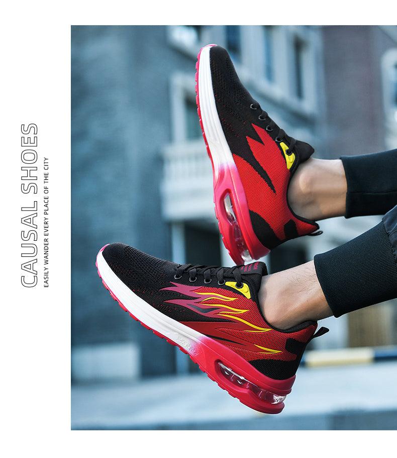 Mens Fashion Sneakers Air Cushion Mesh Running Shoes Women Footwear Mens Casual Sport Shoes Casual Sports Tennis Road Sneakers For Walking Gym Jogging Training Fitness Stevvex