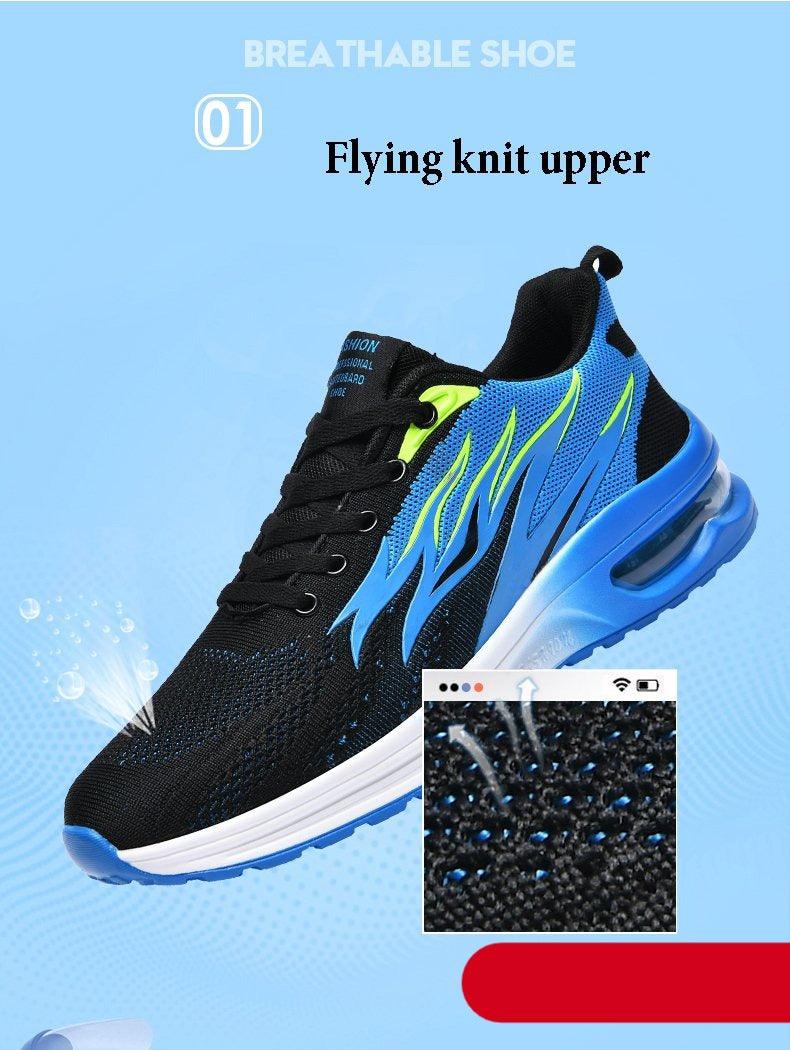 Mens Fashion Sneakers Air Cushion Mesh Running Shoes Women Footwear Mens Casual Sport Shoes Casual Sports Tennis Road Sneakers For Walking Gym Jogging Training Fitness Stevvex