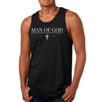 Mens Fitness Tank Top Graphic T-shirt Man of God Print THRIXINE