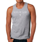 Mens Fitness Tank Top Graphic T-shirt Man of God Print THRIXINE
