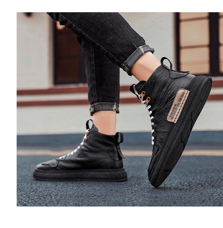 Mens Handmade Sneakers Leather Breathable Dress Shoes Luxury Shoes Casual Shoes Flat Footwear Classic Black White Men Fashion Walking Leather Mens Sneakers Stevvex